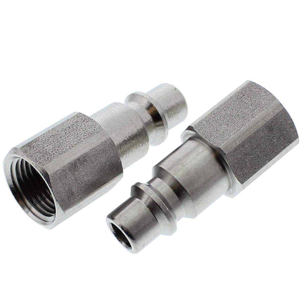 3/8" B Series Industrial Plug — Stainless Steel — 3/8" Female NPT