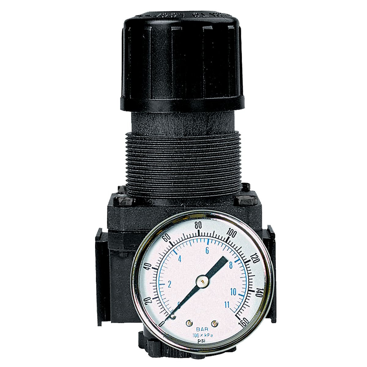 Tru-Flate 27-404 1/4" NPT Compact Air Line Regulator with Gauge