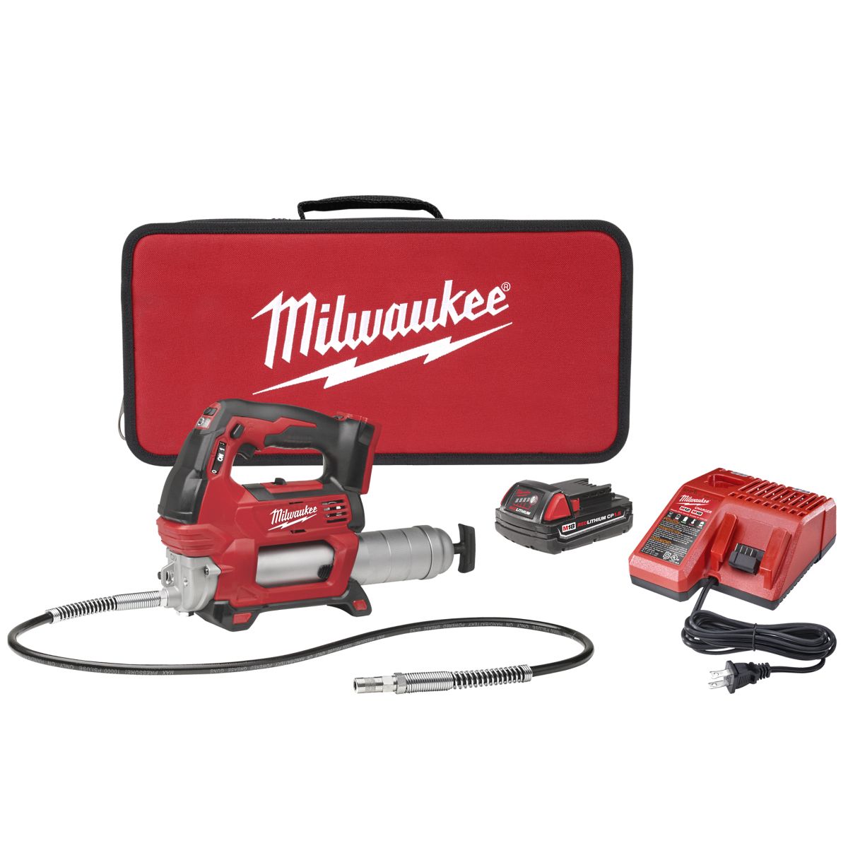 Milwaukee® 2646-21CT 18V 2-Speed Grease Gun Kit