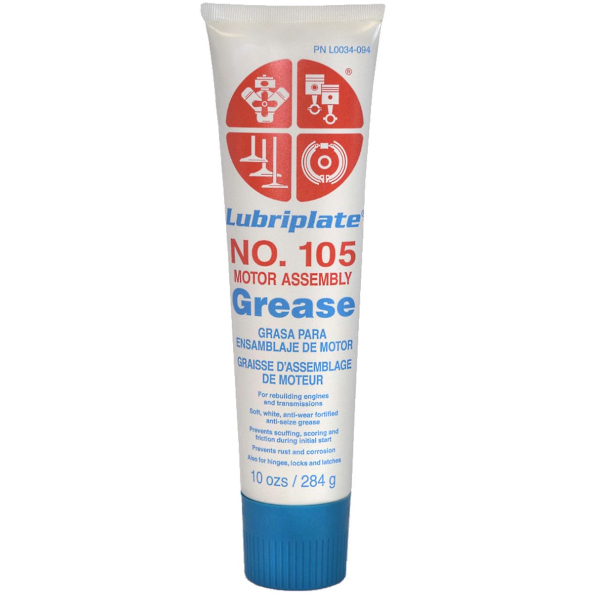 Lubriplate No.105 Motor Assembly Grease, 10 oz. Tube