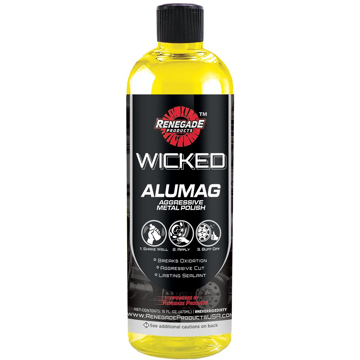 Wicked Alumag Chrome Metal Polish — 16 oz., Squeeze Bottle