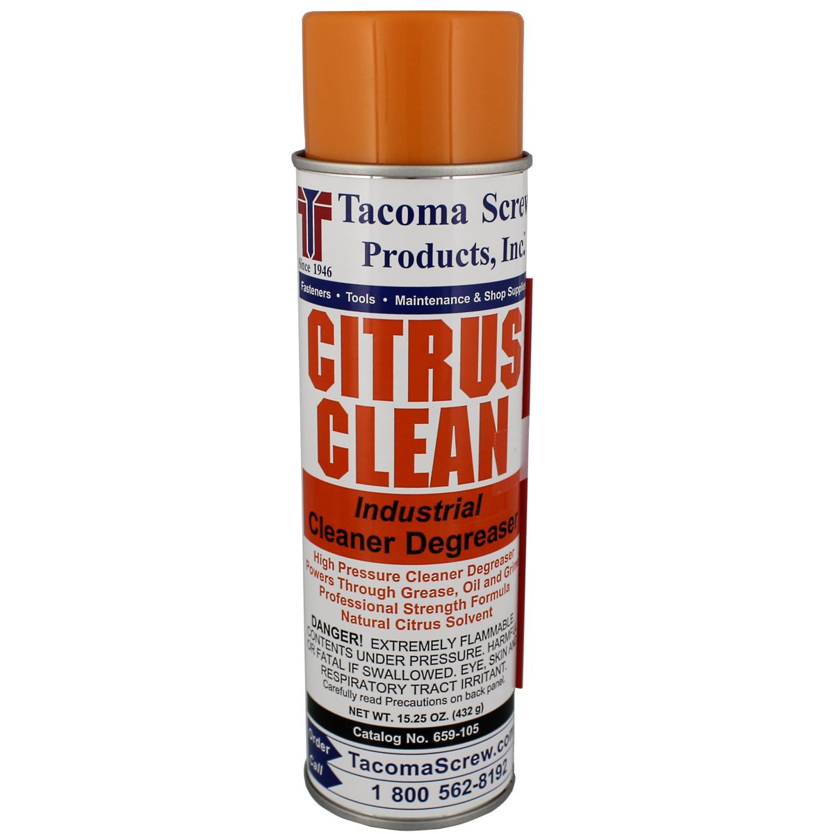 Tacoma Screw Products™ Citrus Clean Industrial Cleaner/Degreaser — 15 oz. Aerosol