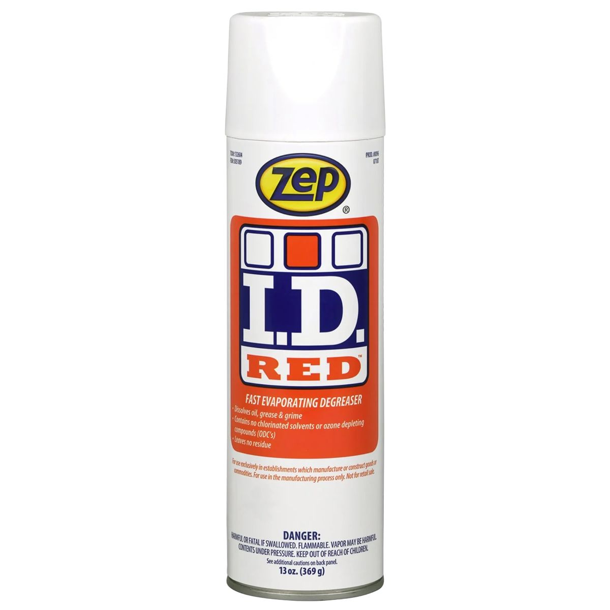 Zep 9601 I.D. Red Fast Evaporating Industrial Degreaser 13 oz. Aerosol