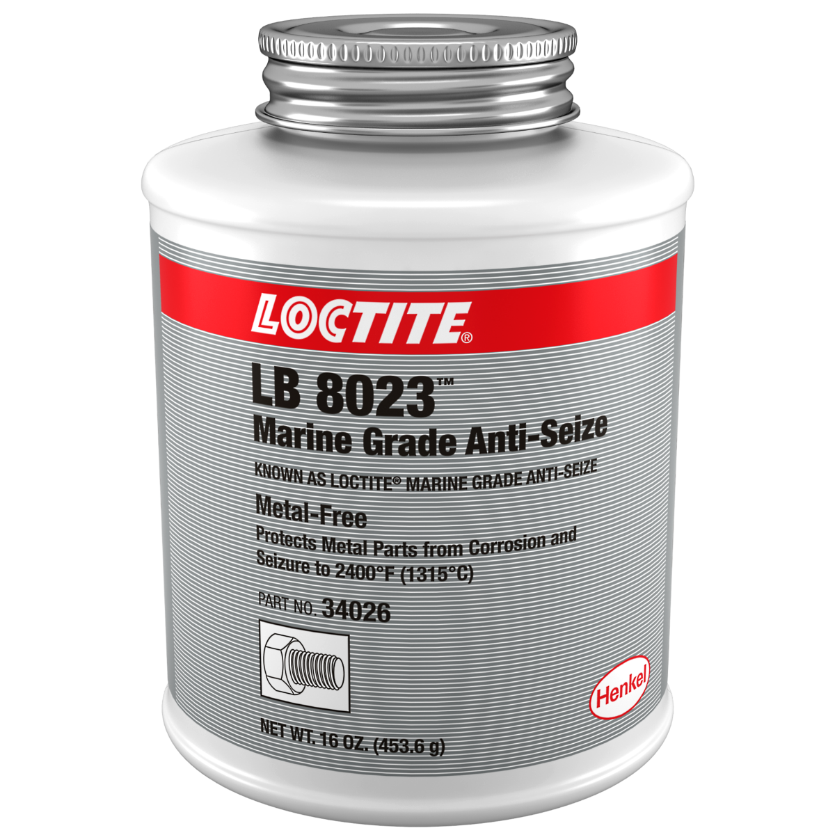 Loctite® Marine Grade Anti-Seize Lubricant — 16 oz. Brush Top Can