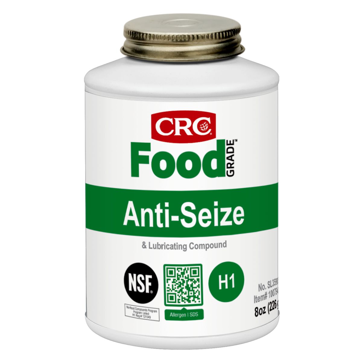 CRC Food Grade Anti-Seize & Lubricating Compound — 8 oz. Brush-Top Bottle