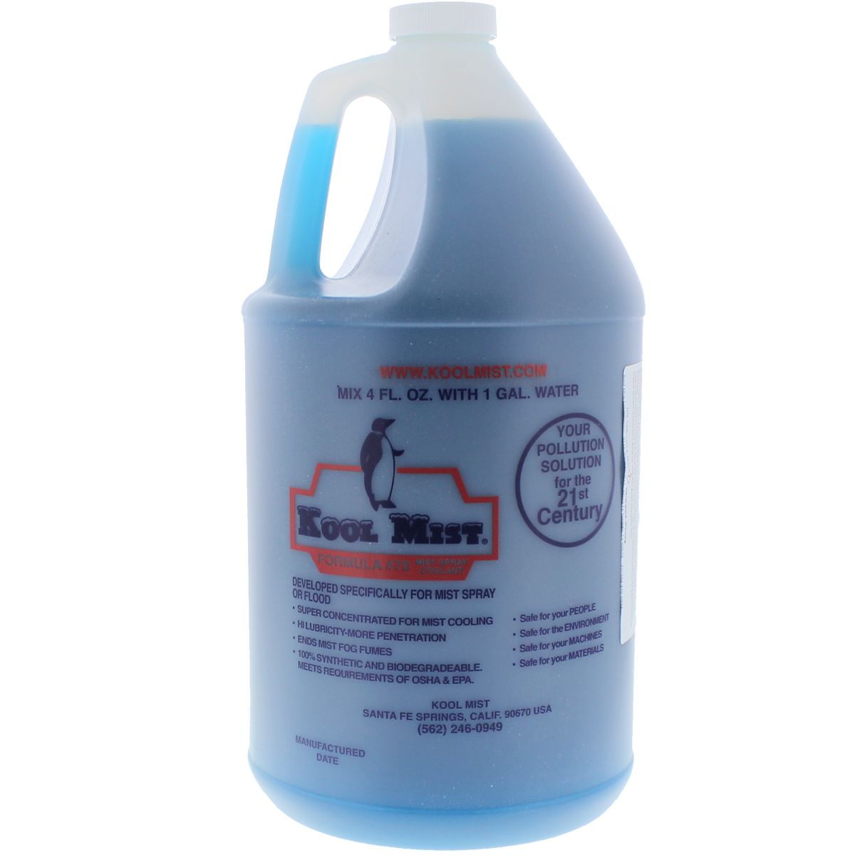 Kool Mist Cutting Fluid — 1 gal. Plastic Bottle