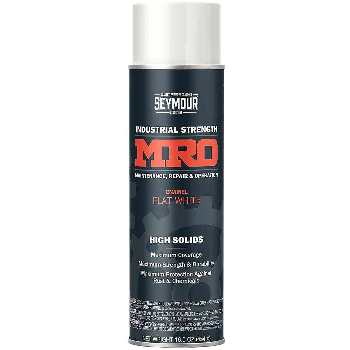 Seymour 620-1412 Flat White High Solids Protective Coating MRO Paint - 16 oz. Aerosol