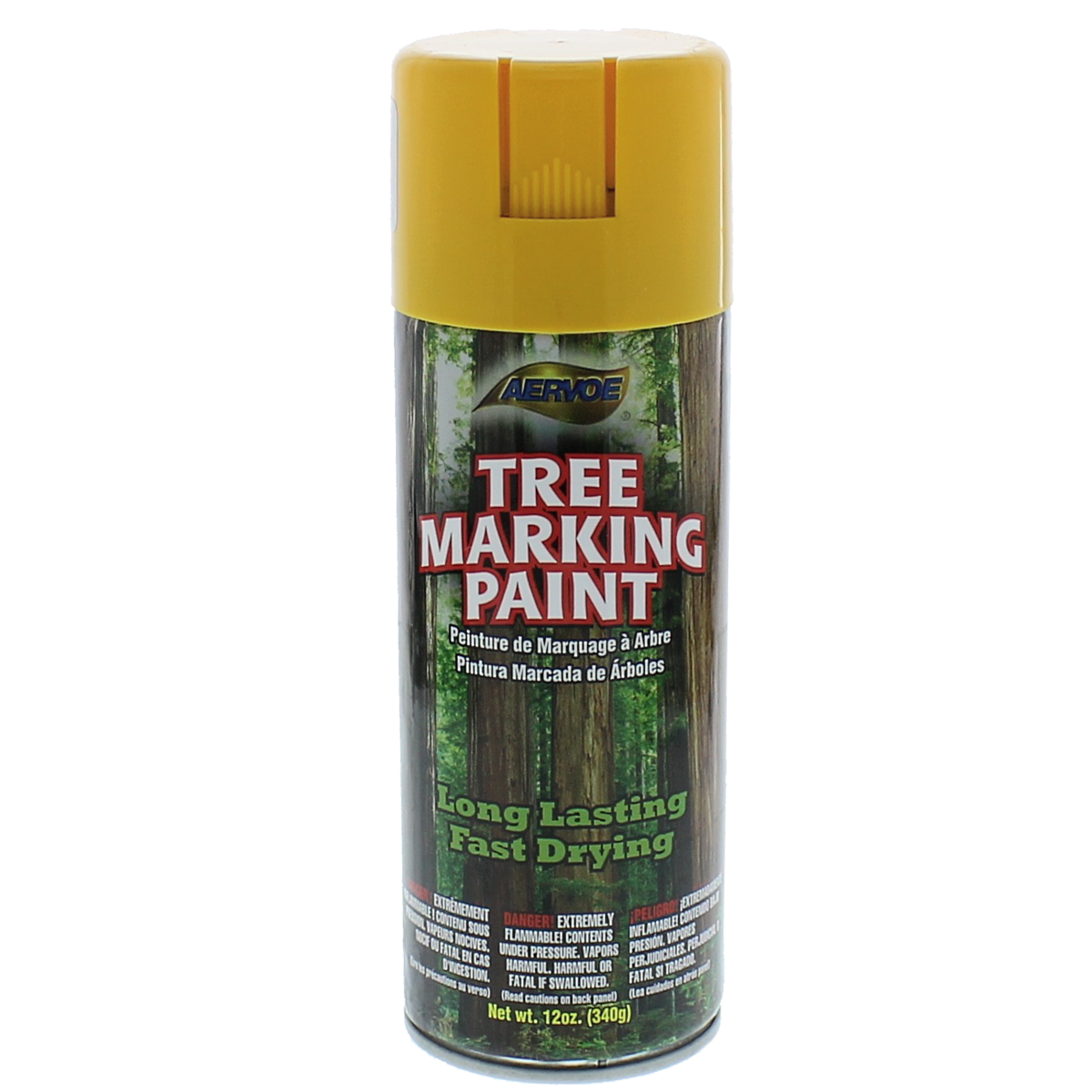 Aervoe 630  Yellow Tree Marking Paint - 12 oz. Aerosol