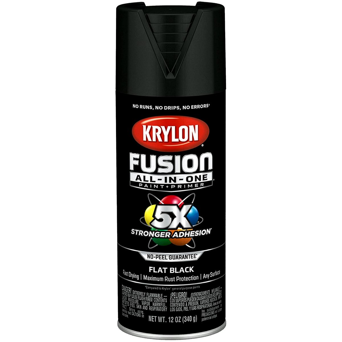 Krylon 2728 Flat Black Fusion All-In-One™ - 12 oz. Aerosol