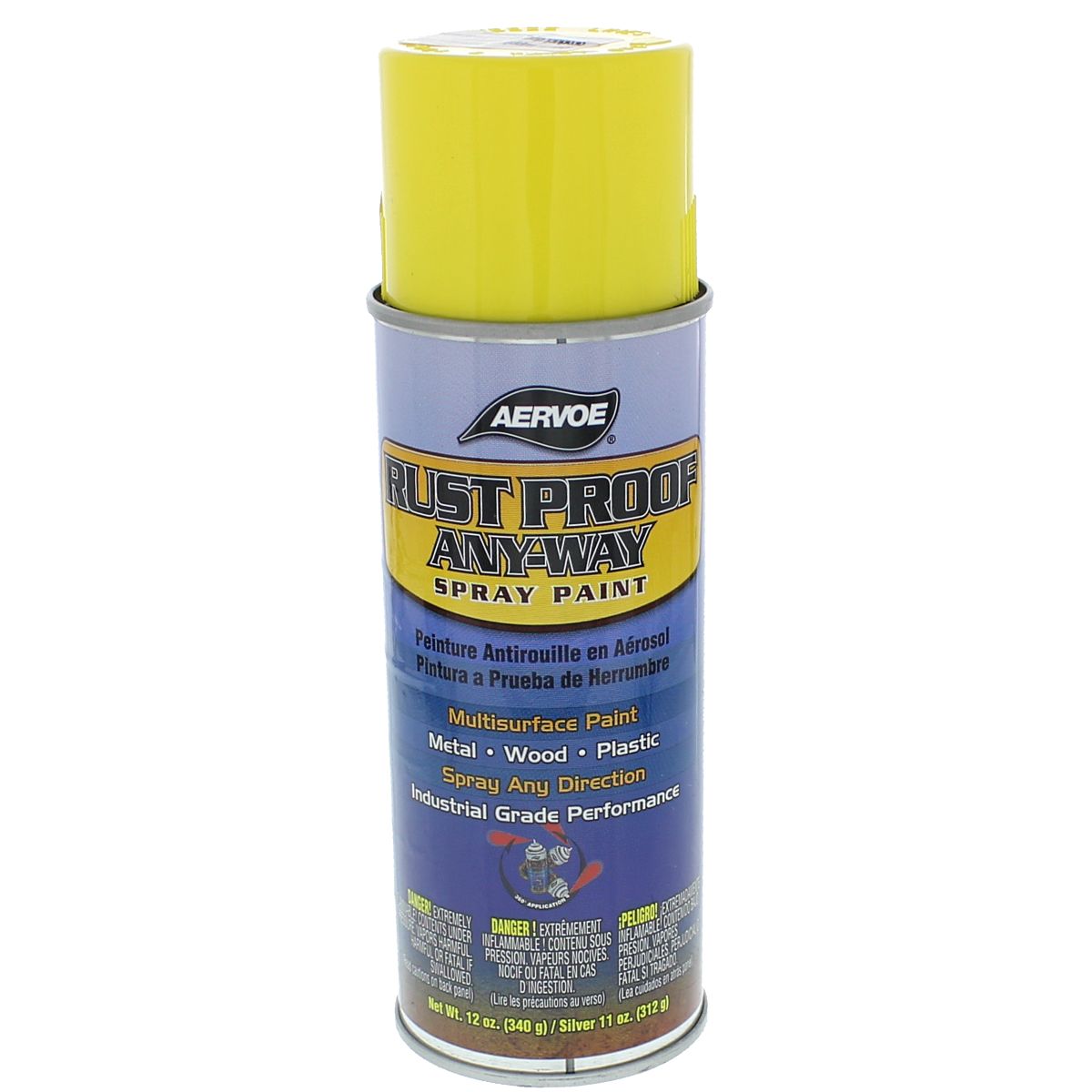 Aervoe 302  Safety Yellow Enamel - 12 oz. Aerosol