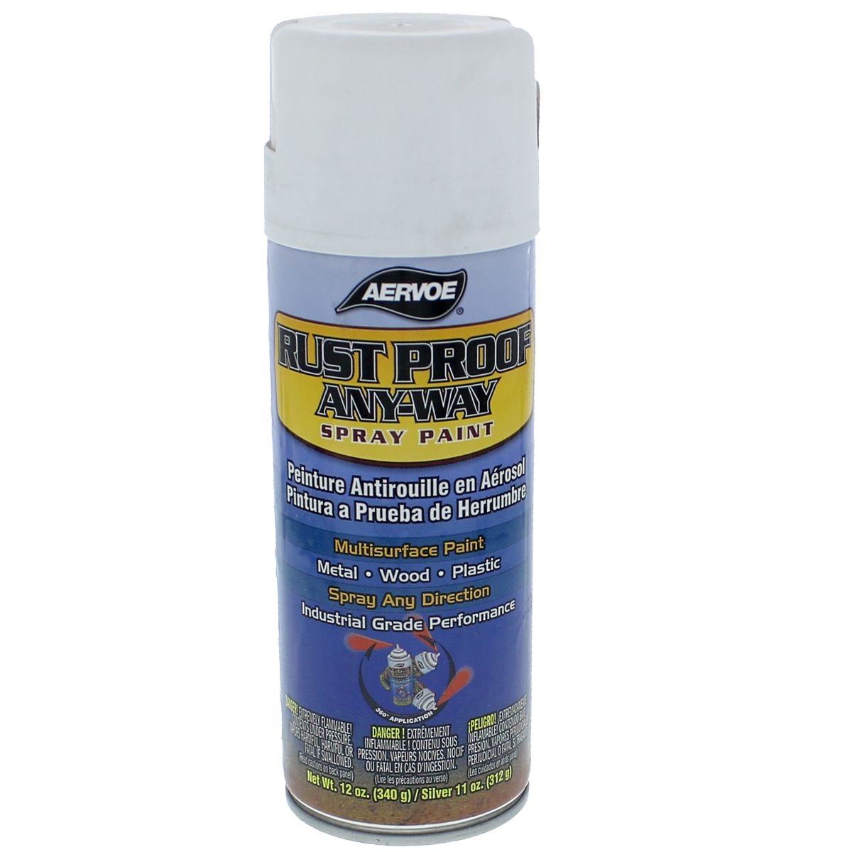 Aervoe 313  Flat White Enamel - 12 oz. Aerosol