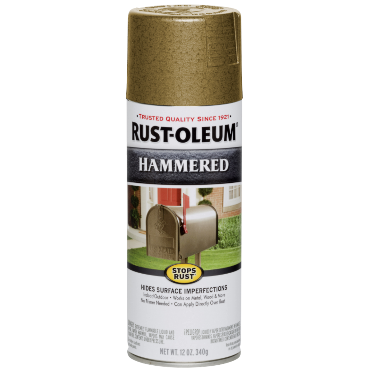 Tacoma Screw Products  Rust-Oleum® Stops Rust® Hammered Gold Spray Paint —  12 oz. Aerosol