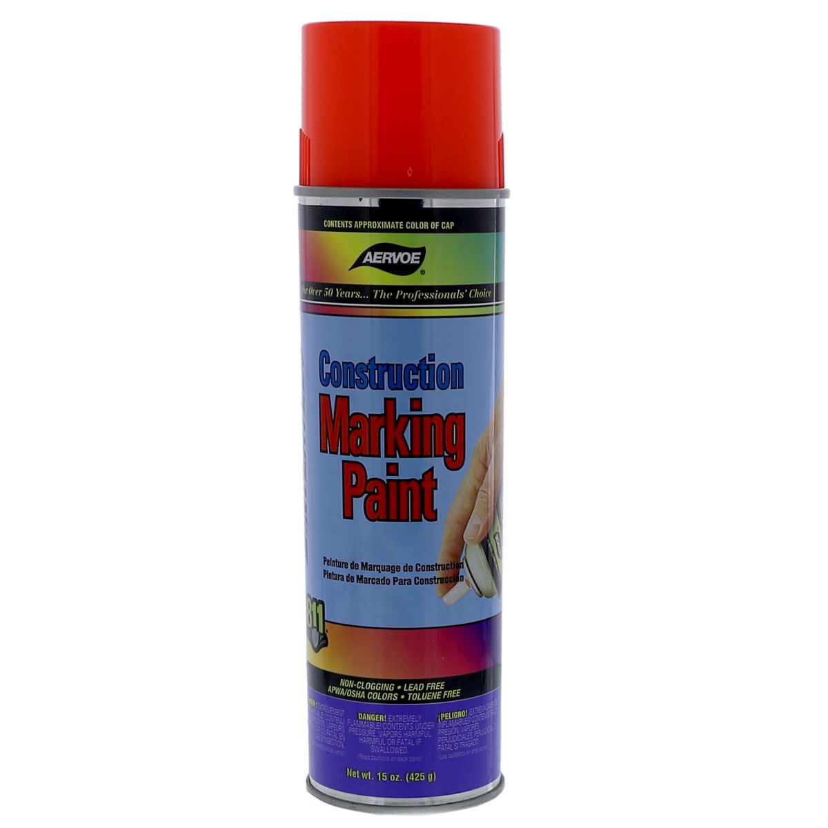 Aervoe 283 Fluorescent Red-Orange Upside-Down Marking Paint — 17 oz. Aerosol