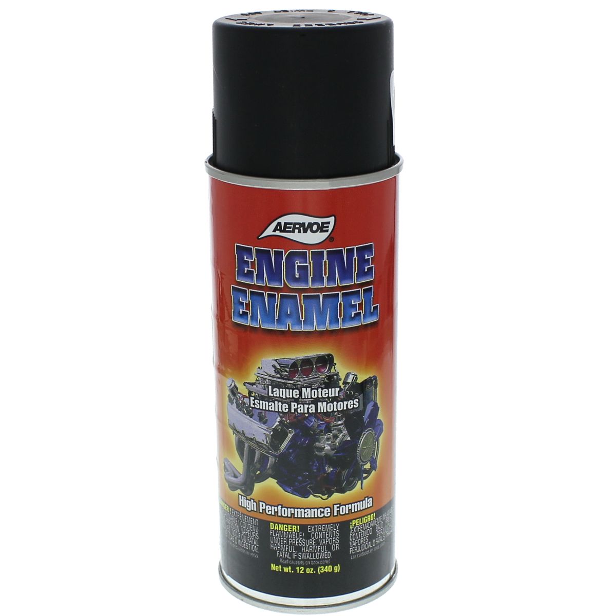 Aervoe 512  Flat Black Engine Enamel - 12 oz. Aerosol