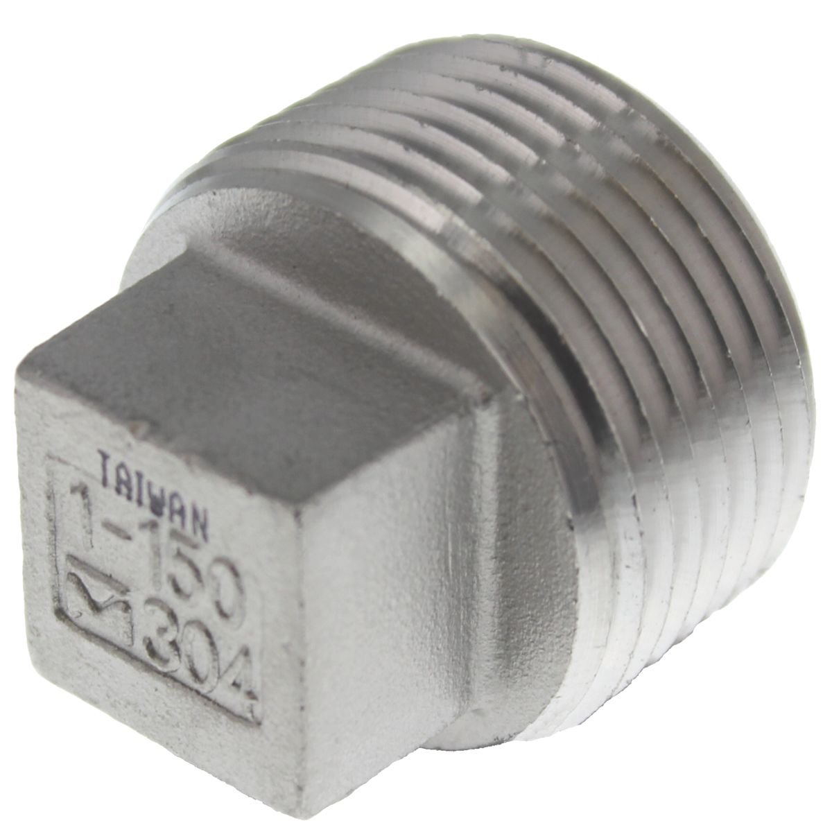 304 Stainless Steel Pipe Fitting 1" Square Head Plug