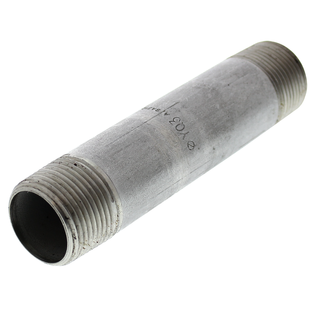 304 Stainless Steel Pipe Fitting 1" x 3" Nipple