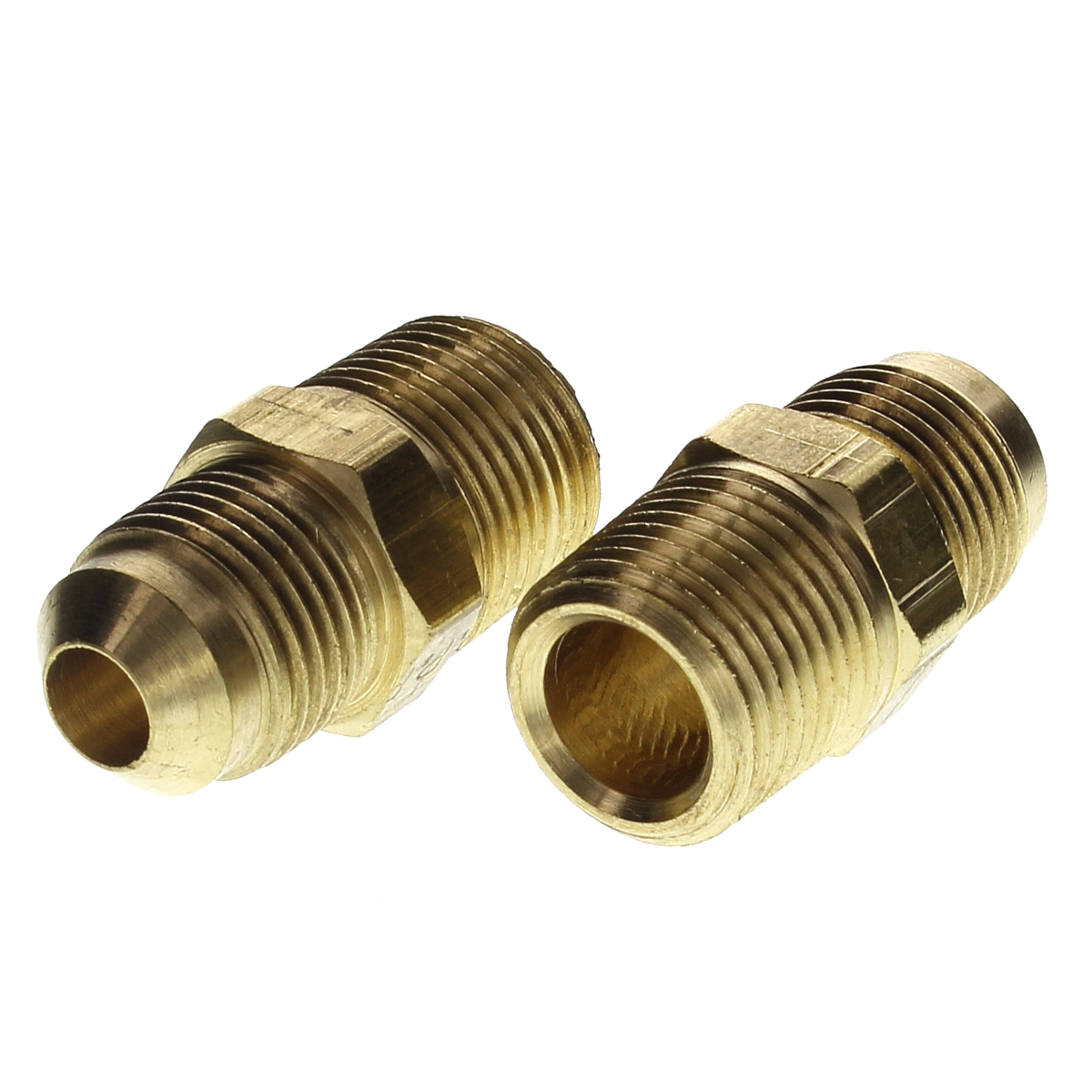 5/8 T x 1/2 NPT SAE 45 Flare Brass Fitting - Male Connector (Tube to Male  Pipe)