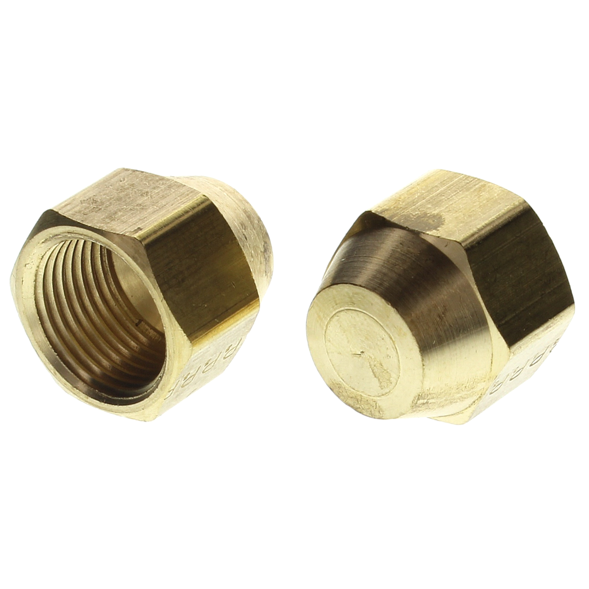 Tacoma Screw Products  1/4 SAE 45 Flare Brass Fitting - Flare Cap Nut