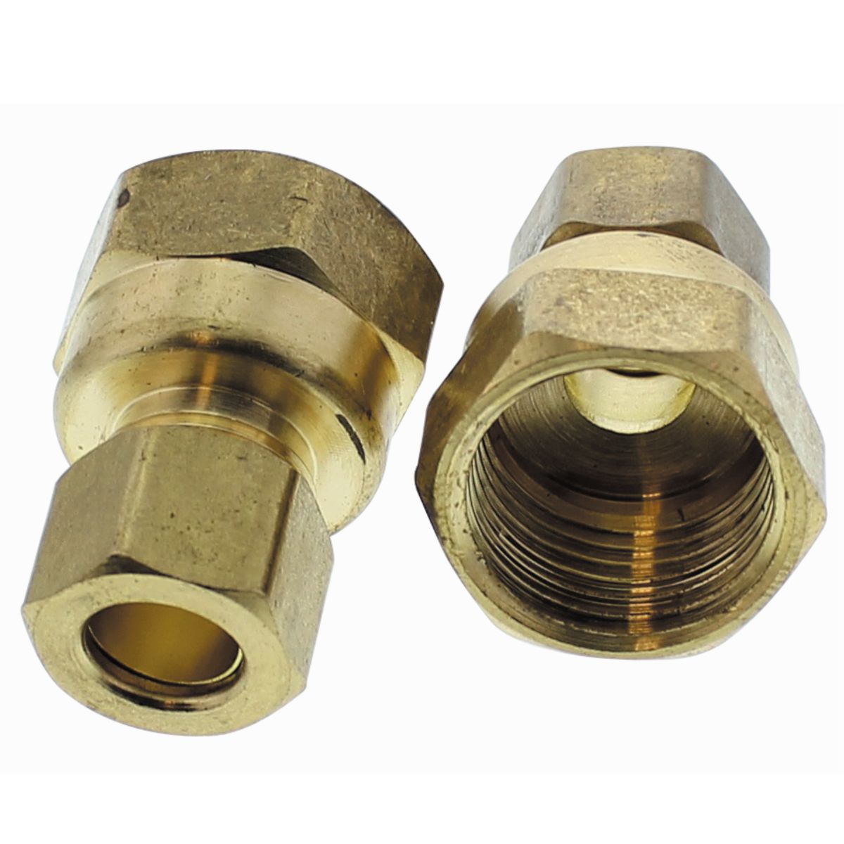 3/8 T x 1/2 NPT Compression Brass Fitting - Female Connector (Tube to  Female Pipe)