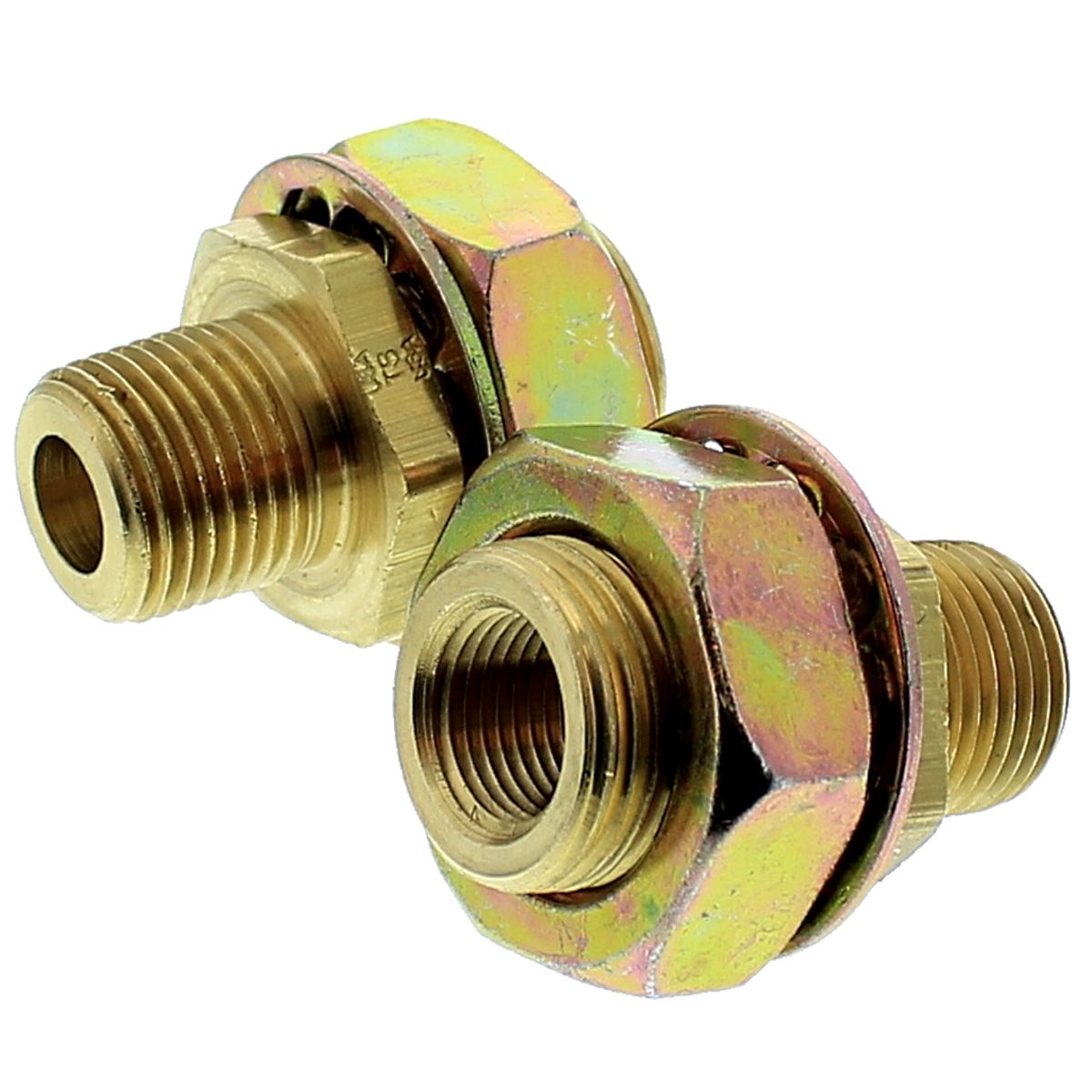 Tacoma Screw Products  1/2 MNPT x 3/8 FNPT x 1.9 L Brass Pipe Fitting —  Bulkhead