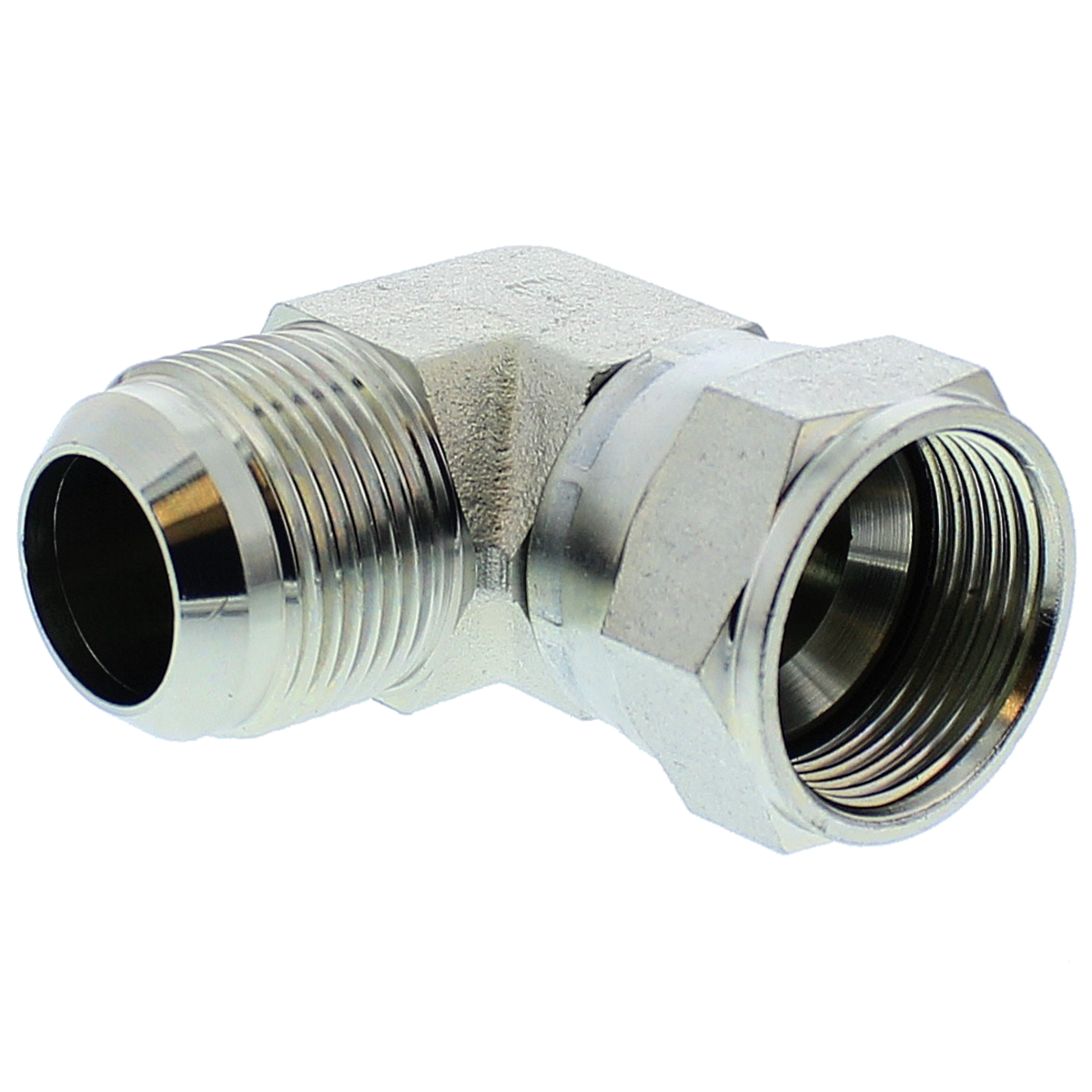 1-1/16"-12 Male x 1-1/16"-12 Female JIC Swivel Elbow 90º