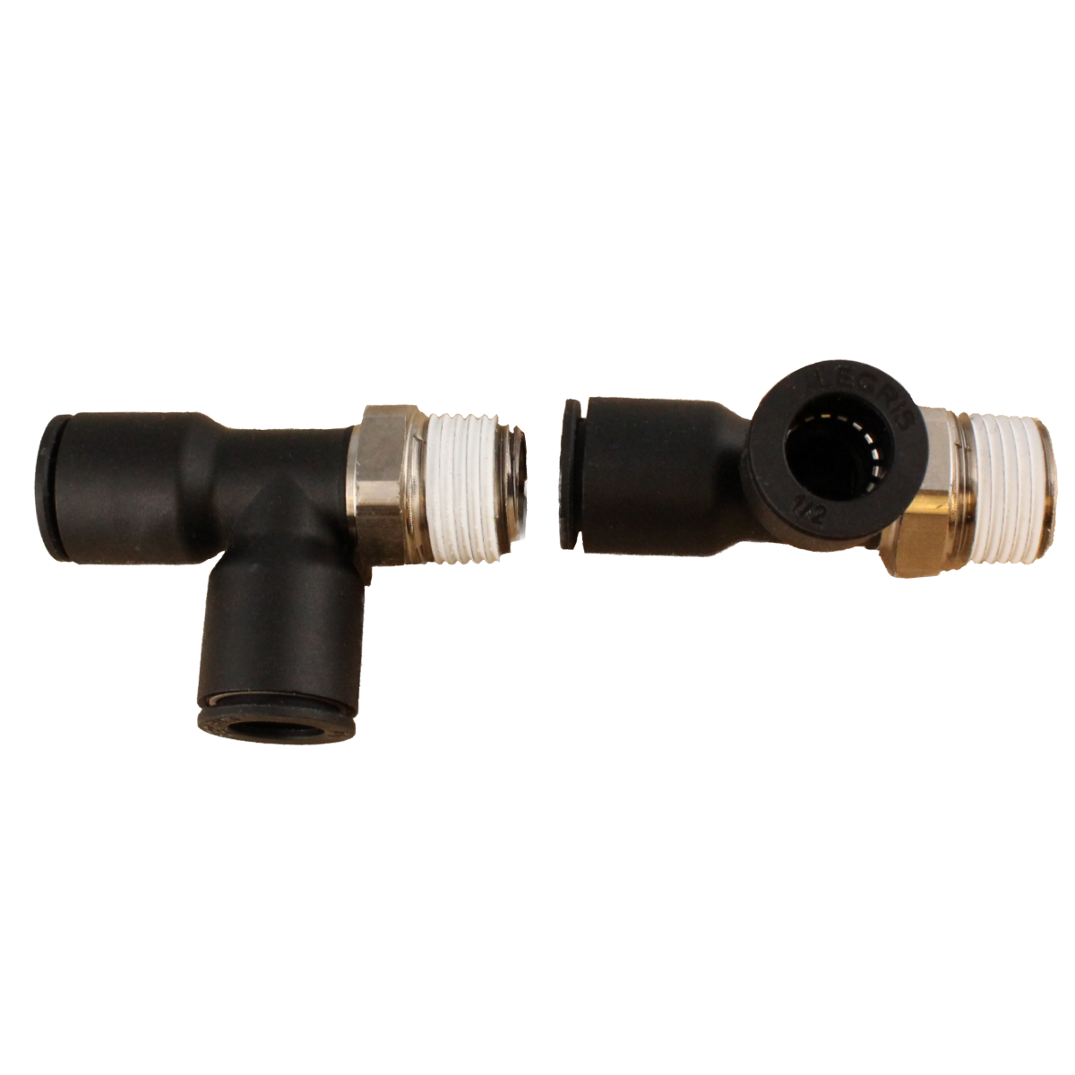 1/2" x 3/8" Composite Push-in  Male Run Tee (Tube to Male Pipe)