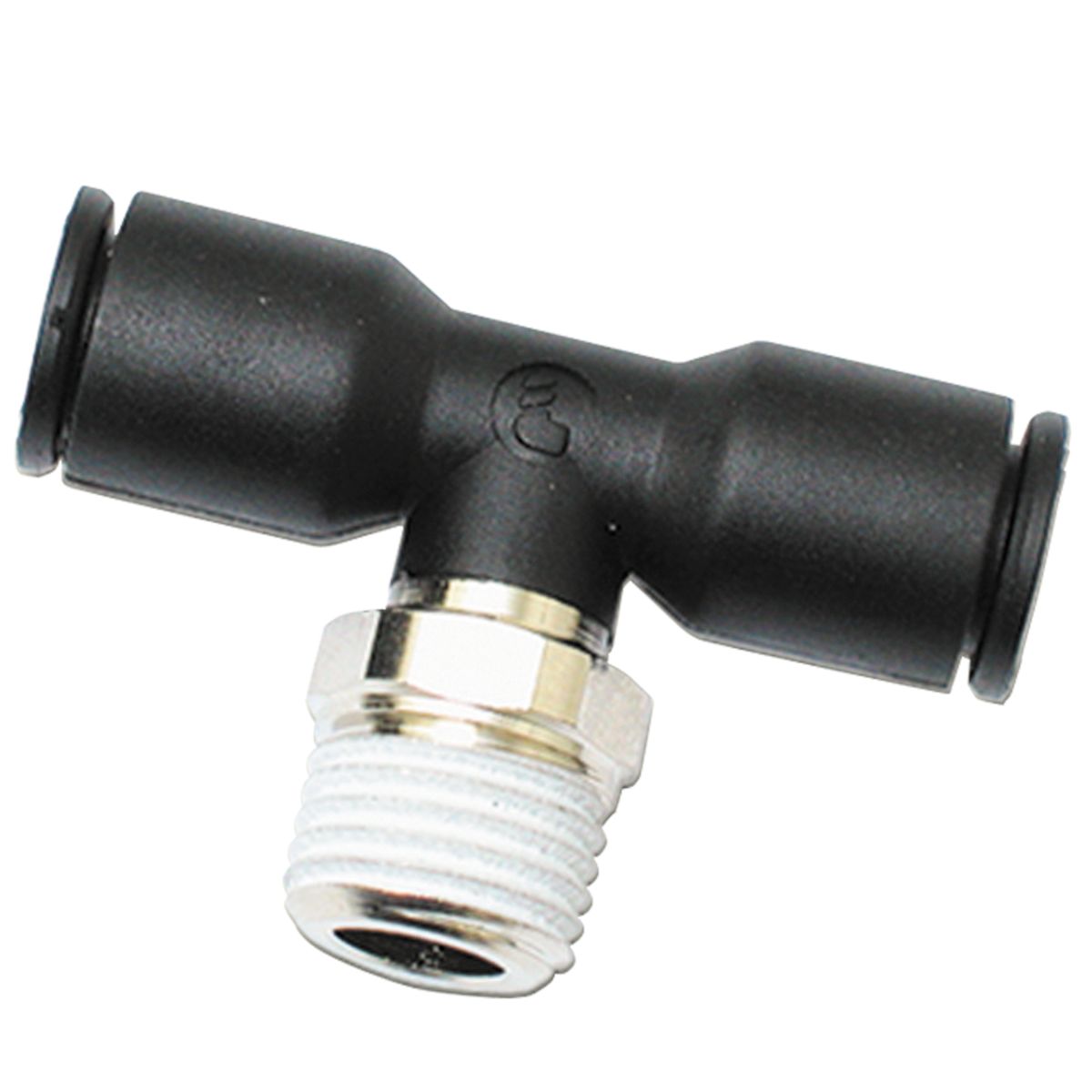 6M x 1/8" Composite Push-In Male Branch Tee (Tube to Male Pipe)