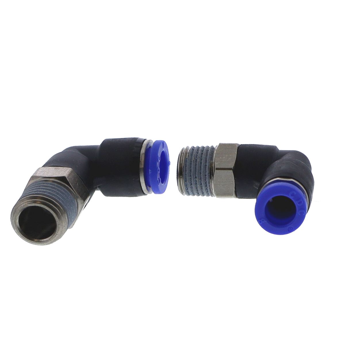 Push-In Fitting M8 x 1/4" BSPT Composite External Hex Elbow