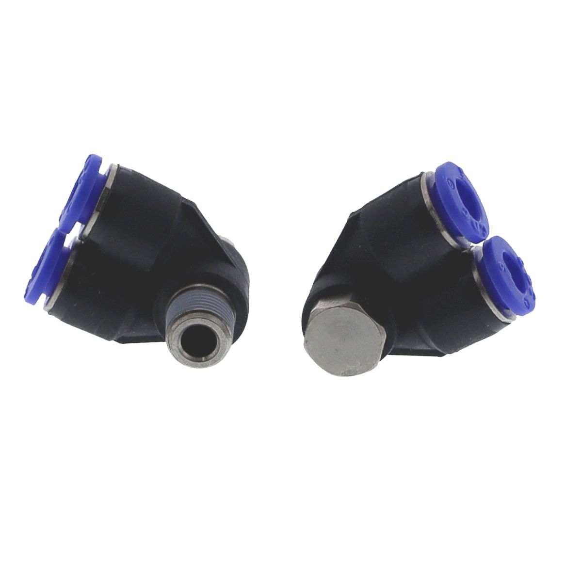 Push-In Fitting M8 x 1/8" BSPT Composite Y Elbow