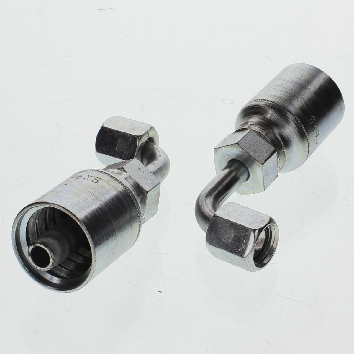 3/8" x 5/16" 90º Bend JIC/SAE Dual Seat Swivel Female GC Series