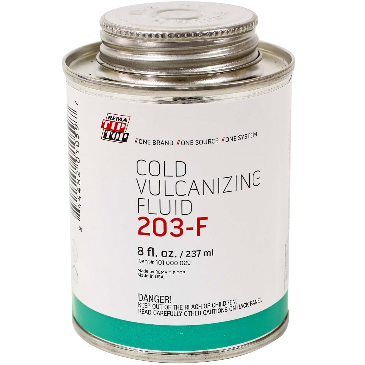 Cold Vulcanizing Fluid, 8 oz. Brush Top Metal Can