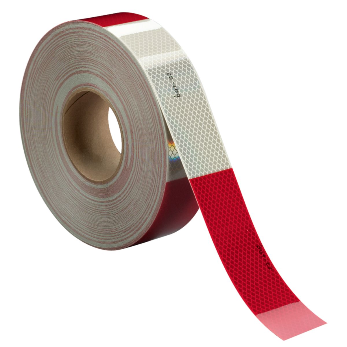 3M 2 x 150' Rigid Diamond Grade Conspicuity DOT Tape, Red/White