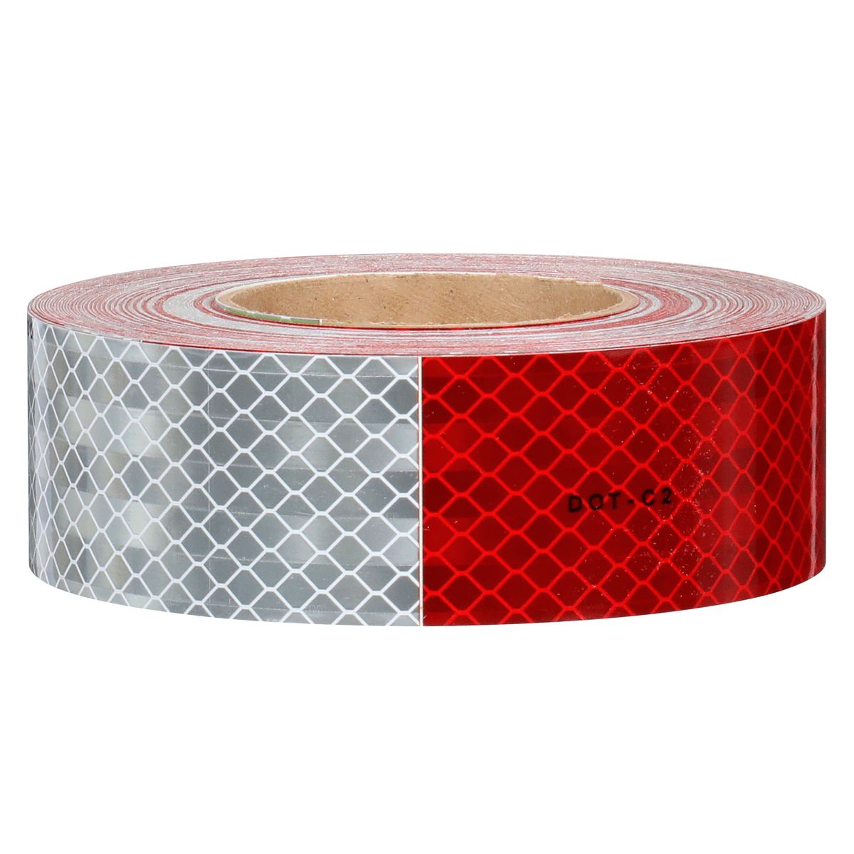 3M 2" x 50YD Flexible Prismatic Conspicuity DOT Tape, Red/White