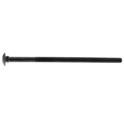3/8"-16 x 10" Carriage Bolts — ASTM A307, Coarse Thread, Plain, 1/PKG