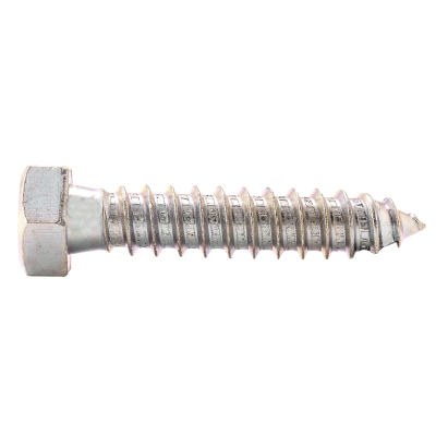 1/2" x 2-1/2" Lag Screws — SAE J429 Grade 1 or ASTM A307 Grade A, Zinc, 25/PKG