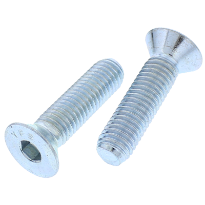 #10-24 x 1/2" Flat Head Socket Cap Screws — Alloy Steel Heat Treated, Coarse Thread, Zinc, 100/PKG