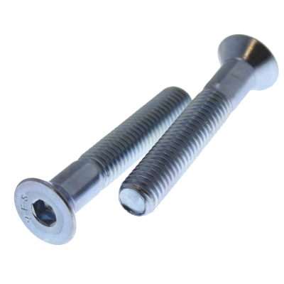 1/2"-13 x 2-3/4" Flat Head Socket C/S— Alloy Steel Heat Treated, Coarse Thread, Zinc, 25/PKG