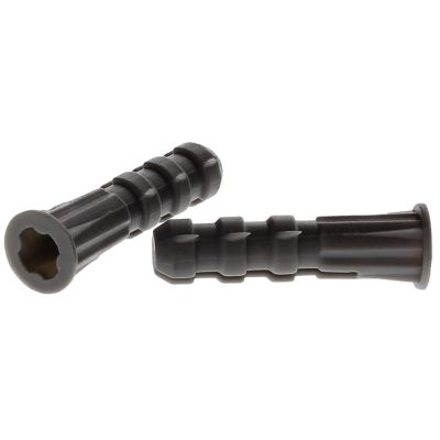 #10-12 x 1" Ribbed Screw Anchors — Plastic, 100/PKG