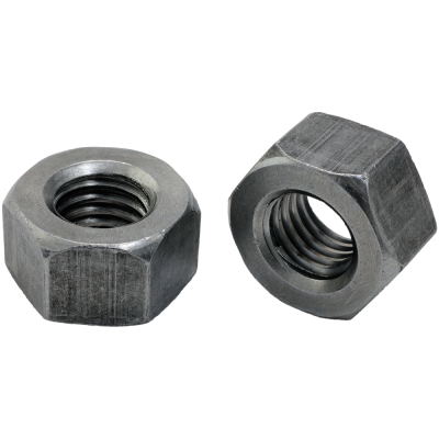 1-1/2"-6 Heavy Hex Full Nuts — ASTM A563, Plain - Coarse, 1/PKG