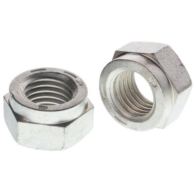 1-1/2"-12 Hex Collar Style Uni-Torque Locking Nuts — All Steel Grade C, Fine, Zinc & Waxed, 1/PKG