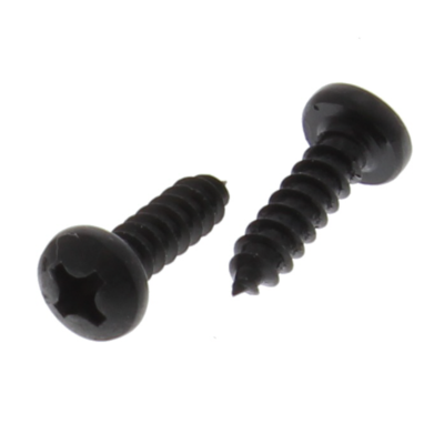 #10 x 1" Pan Head Phillips Tapping Screws — Black Oxide, 100/PKG