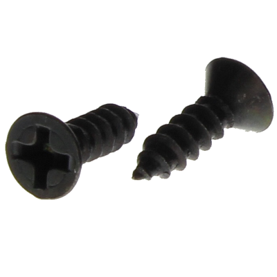 #6 x 1/2" Flat Head Decorative Screws, Phillips, Black, 100/PKG