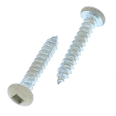 #8 x 1" Pan Head Square Drive Tapping Screws — Zinc, Tan Painted Head, 100/PKG