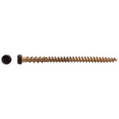 #10 x 2-3/4" Composite Deck Screws — Steel, Brown, 100/PKG