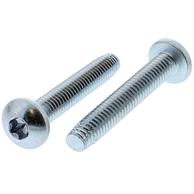 5/16"-18 x 2" Pan Head Six Lobe Thread Cutting Screws, Type F, Zinc, 100/PKG