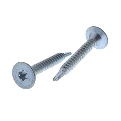 #10-16 x 1" Wafer Head Star Drive Self-Drilling Screws - Zinc Type 3 Point, 100/PKG