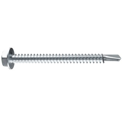 #10-16 x 2" Hex Washer Head Self-Drilling Screws Zinc Type 3 Point 100/PKG