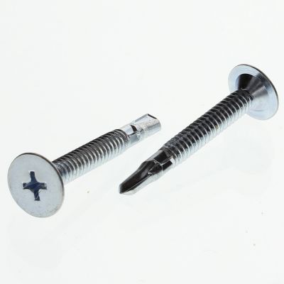 #10-24 x 1-7/16" Phillips Plymetal Tek  Self-Drilling Screws Zinc Type 3 Point with Wings 100/PKG