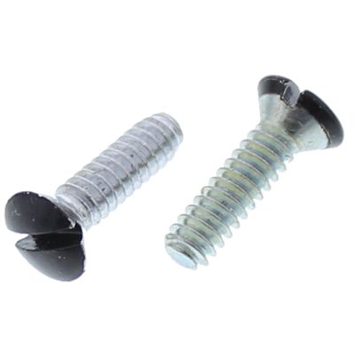 #6-32 x 1/2" Black Switch Plate Screws, Coarse, 20/PKG