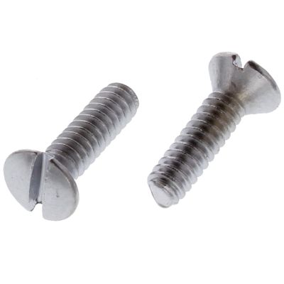 #6-32 x 1/2" Chrome Switch Plate Screws, Coarse, 50/PKG